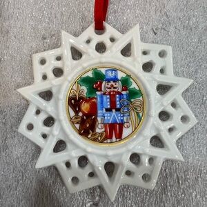 Nutcracker Ornament Hutschenreuther Porcelain Star • Vintage 1999 . Germ…